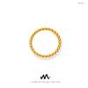 Anillo Minimalista de Moda para Viajes Cotidianos con Diseño Personalizado de Puntadas con Cuentas Redondas, Anillo de Acero de Titanio Dorado Elegante y Versátil