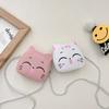 Bolso pequeño creativo de estilo coreano, nuevo monedero con forma de gatito para bebé de jardín de infantes, lindo bolso cruzado de hombro para niños con dibujos animados