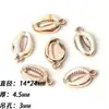 Nuevos Colgantes de Concha de Caracola Dorada Electroplateada Láser Acrílica Charms para Pulsera DIY Collar Accesorios de Joyería
