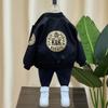 Jaqueta de Couro Masculina Estilosa Primavera e Outono Top 2026 Nova Moda Infantil Coreana Jaqueta de Couro Tendência Roupa Infantil