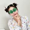 Gafas de sol con diseño de trébol del festival irlandés transfronterizo Gafas de trébol verde Gafas de fiesta del Día de San Patricio