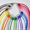 Cabo de Dados de Armazenamento Fino de Silicone de 21cm com Corda de Presilha Arco-Íris com Gotejamento de Cola Acessórios DIY Alça
