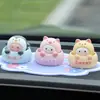 Adorno para Coche Dibujos Animados Cabeza Sacudidora Animal Lindo Adorno para Coche Decoración de Escritorio Figura de Resina Creativo