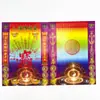 Papel de Cobre Dourado Dupla Face para Oferendas de Fogo, Apresentando Designs Culturais Tradicionais com Impressão Colorida Clara, 26*19cm, Usado para Rituais e Oferendas
