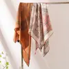 Bufanda Triangular de Seda y Lana Nueva para Mujer Otoño, Versátil y Elegante, Bufanda Decorativa Elegante para el Cuello, Chal Protector Solar