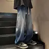 Jeans de Marca Nuevos y Modernos 2024 Estilo Americano Degradado Estilo High Street Rectos Sueltos Micro-La Pantalones Largos Modernos