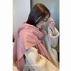 Outono e Inverno Novo Cachecol Espesso Japonês e Coreano Imitação de Caxemira Cor Sólida Feminino Masculino e Feminino Borla Xale Quente Cachecol de Uso Duplo