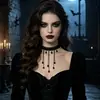 Coleção de Halloween Gota de Sangue Escuro Fantasma Gritando Colar Engraçado Aranha Criativa Fantasma Olho de Sangue Corrente da Clavícula