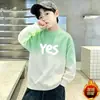 Sudadera Degradada para Niños 2026 Nueva Moda Estampada Cuello Redondo Pulóver Manga Larga Estilo Coreano Top para Niños Mayores