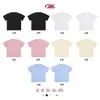 Camiseta de Algodón Puro Colorida con Puntos Hecha a Mano para Hombre 235g Tacto Fresco Manga Corta Estilo Americano Marca de Moda Juvenil Holgada Casual.