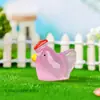 Jardinería de Micro-Paisaje Musgo Paisajismo Decoración Hecha a Mano DIY Accesorios Animales Lindos Gallina Pequeña Adornos Pequeños Luminosos