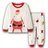 Ropa Nueva para Niños Manga Larga Niños Bebé Dibujos Animados Gris Ropa Interior Traje para Casa Pijama K332