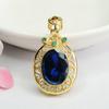 Colgante de Espinela Cultivada de Guan Yu Collar de Piedra Azul Joyería de Piedras Preciosas Coloridas para Mujer Venta al por Mayor Dropshipping S4032102