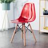 Silla Eames moderna y sencilla para el hogar, con respaldo, taburete nórdico de negociación, silla de comedor de plástico transparente.