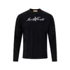 WT710 High Street Estilo Neutro Americano Diseño de Letras Retro Estampado Versión Ajustada Tendencia Urbana para Hombre Camiseta de Manga Larga Capa Base