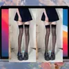 Medias Sexy Negras con Borde Rojo Red Ins Medias Sexy Negras Delgadas de Muslo Pura Pasión Calcetines Largos Hasta la Rodilla