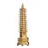 Ornamento da Torre Wenchang Estilo Étnico Chinês em Cobre Puro, Presente de Alto Padrão para Decoração de Banca de Rua, Fabricante de Acessórios de Metal