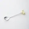 Tenedor de Fruta de Acero Inoxidable con Lazo Creativo Lindo Mango de Tenedor de Alto Valor para el Hogar Cuchara de Postre Fabricante Venta al por Mayor
