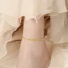 Tornozeleira de corrente osso de cobra plana simples nova ins estilo coreano moda personalidade versátil banhada a ouro titânio aço tornozeleira joia