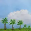 Musgo Micro-Paisagismo Árvore de Coco Artificial Modelo Mesa de Areia Modelo de Praia Jardim de Coqueiros Paisagismo Mesa de Areia Jardinagem Árvore