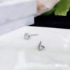 Brincos de prata triângulo branco feminino 925 temperamento de prata esterlina Coreia do Sul personalidade design sentido nicho brincos unissex