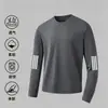 Camiseta de manga larga para hombre, capa interior de otoño, camiseta base elástica de corte holgado para hombre, camiseta estampada estilo coreano ins