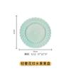 Luz criativa placa de vidro de luxo hotel Western food plate tape decoração de vidro louça de vidro cauda de pavão padrão prato banquete decoração prato