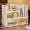 Prateleira de armazenamento de mesa, estante pequena vertical de várias camadas para mesa, armário de armazenamento de arquivos para estação de trabalho de escritório, estante de livros para casa