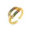 Anillos para Mujer, Estilo Europeo y Americano, Anillos de Circonita de Gama Alta, Diseño de Nicho, Lujo Ligero, Estilo de Celebridad de Internet, Anillos Abiertos para Dedo Índice