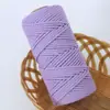Cuerda de Algodón Hilado con Alma Colorida de 3 mm Material para Bolso Tejido DIY Hecho a Mano Cuerda de Algodón para Tapicería Cuerda Decorativa Colorida Venta al por Mayor