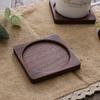 Montanha-russa de madeira Placemat Tea Coaster Tapete de isolamento térmico Porta copo de café Kung Fu Tea Base gravada LOGO Venda por atacado montanha-russa de madeira
