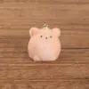 Muñeca de Animal Mascota Linda Creativa Estéreo Flocado de Resina Adorno de Micro Paisaje DIY Llavero Colgante para Teléfono Móvil