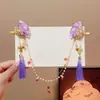 Cadena Dulce para la Frente Estilo Antiguo para Niños, Pasador con Borla en Forma de Abanico, Accesorio para el Cabello de Disfraz Tradicional Chino para Niña, Tocado para Sesión de Fotos