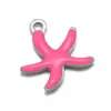 Pingente de estrela-do-mar em aço inoxidável com queda de 10mm e furo para DIY, acessórios fofos para roupas, pulseiras, colares europeus e americanos, atacado
