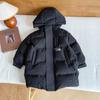 El Valle del Viento 2024 Invierno Ropa Nueva para Niños Coreana 90 Pluma de Pato Niños y Niñas Capucha Chaqueta Larga de Plumas Gruesa