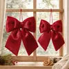 Colgante de Lazo de Terciopelo Navideño Decoración de Árbol de Navidad Lazo Empaque de Regalo Navideño Adornos Colgantes Venta al por Mayor