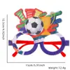Gafas Temáticas de Fútbol del Mundial para EE. UU., Canadá y México Decoraciones para Fiestas Accesorios para Animar Accesorios para Fotos Marcos de Gafas de Fieltro
