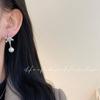 Estilo Coreano Nuevos Pendientes de Copo de Nieve con Incrustaciones de Diamantes y Perlas para Otoño e Invierno Pendientes Elegantes con Pasador de Plata S925 para Mujer Regalo de Navidad