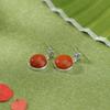 Joyería Yuebao Plata Esterlina S925 Nanhong Retro Simple Aretes Redondos Cabujón Diseño Estilo Étnico Aretes Geométricos de Plata