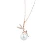 Collar de perlas de hadas de flores de plata esterlina s925 con cadena para clavícula, colgante de elfo con cuentas, accesorios de diamantes de moda de estilo coreano.