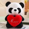 Boneca panda fofa com gravata borboleta pelúcia boneca de pano abraço Urso Coração Gato boneca infantil travesseiro presente menina
