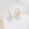 Brincos de Flor Chanel com Pérolas 2023 Nova Moda Super Fada Argola de Orelha Meninas Nicho High-end Elegante Brincos Elegantes