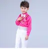 Roupas festivas de Ano Novo para crianças, meninos, florista, vestido de apresentador, vestido de coro, terno de manga longa com lantejoulas, roupas de performance