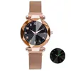 2019 Nuevo Reloj Cielo Estrellado TikTok Correa de Aleación Reloj Perezoso para Mujer Hebilla Magnética Reloj de Correa de Malla