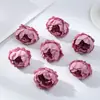 Flor Artificial de Peonía R 5cm para Boda, Decoración del Hogar Realista de Alta Gama, Arte Floral, Flor para Pasador DIY, Capullo de Flor Falso