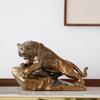 Adornos de Tigre Tigre Rugiendo Montañas y Ríos Tigre del Zodíaco de la Suerte Grande Decoraciones de Mesa para Hogar Oficina Regalo de Inauguración