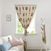 Cortinas Pretas Pequenas Blackout Estilo Fresco com Adesivos de Letras de Fita Mágica, Prontas, Sem Furos, Cortinas e Cortinas de Porta Acabadas Prontas para Exportação