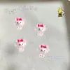 Nuevos Accesorios de Arte para Uñas de Gatito de Dibujos Animados Sanrio Celebridad de Internet Estilo Caliente Resina Lindo Gato KT Accesorios de Armadura para Uñas