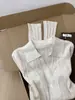 Estilo Old Money Color Avena Cuello Alto Manga Larga Top de Punto para Mujer Principios de Otoño Único Hermoso Adelgazante Top Base