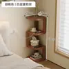 Venta Caliente Transfronteriza Estante de Esquina Multicapa Estante de Almacenamiento de Mesita de Noche Ahorro de Espacio para Apartamentos Pequeños Estante de Almacenamiento de Madera Maciza Ventas Directas de Fábrica